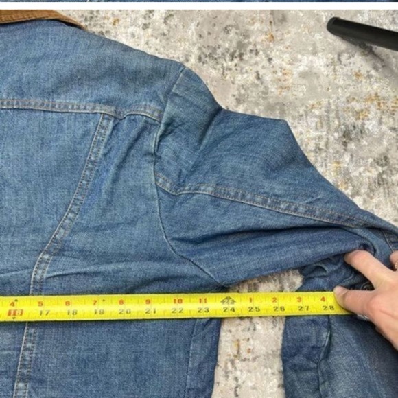 VINTAGE 1970 | Maverick Blue Bell Sherpa Denim Trucker Jacket Corduroy - Picture 3 of 15